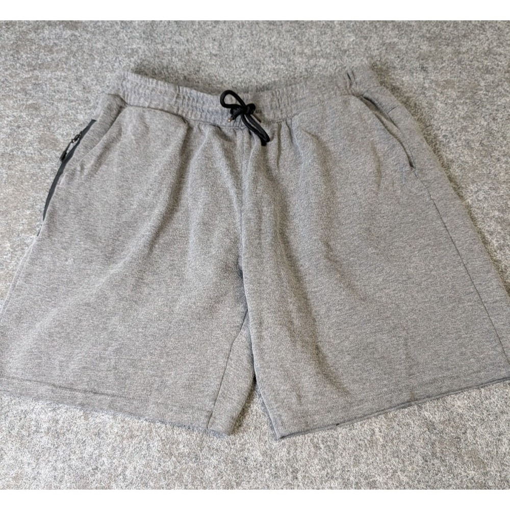 Member's Mark Everyday Active Men's Dark Gray Shorts Zipper Pocket Drawstring XL